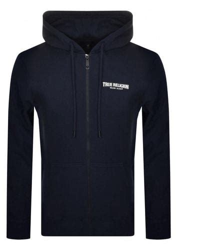 True Religion Logo Zip Hoodies For Men Up To 81 Off Lyst