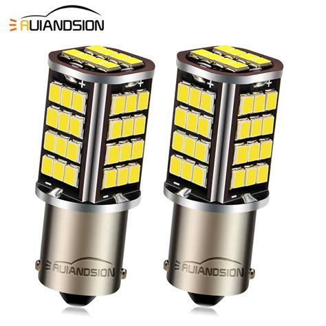 Ruiandsion 2pc 1156 LED Headlight Bulb DC 6V 2835 56SMD Chipset Motor