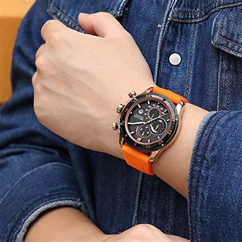 Megir Men S Sports Analogue Chronograph Luminous Quartz Watches With