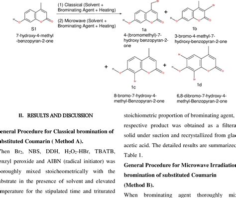 Table From A Detailed Bromination Study Of Hydroxy Methyl