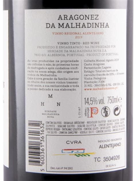 Aragon S Da Malhadinha Vinha Da Peceguina Tinto