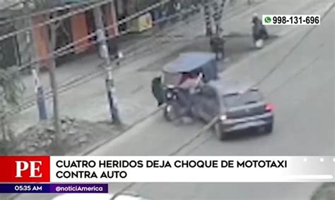 Ate Cuatro Heridos Tras Choque Entre Mototaxi Y Auto