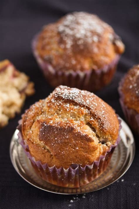 Tender Plum Muffins With Yogurt And Cinnamon