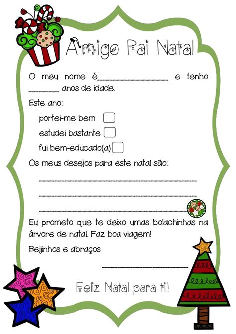 Carta Simples Ao Pai Natal Carta Ao Pai Natal Carta Para O Papai