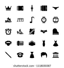 Classic Icons Set Editable Filled