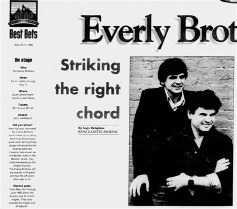 The Everly Brothers Concert & Tour History | Concert Archives