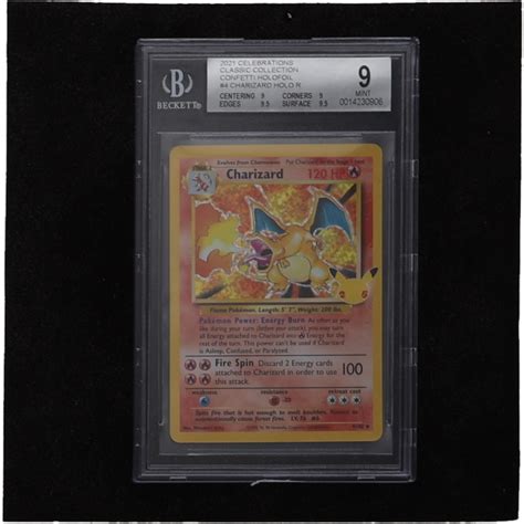 Charizard Pokemon 2021 Celebrations 4 Holo BGS 9 Pristine Auction