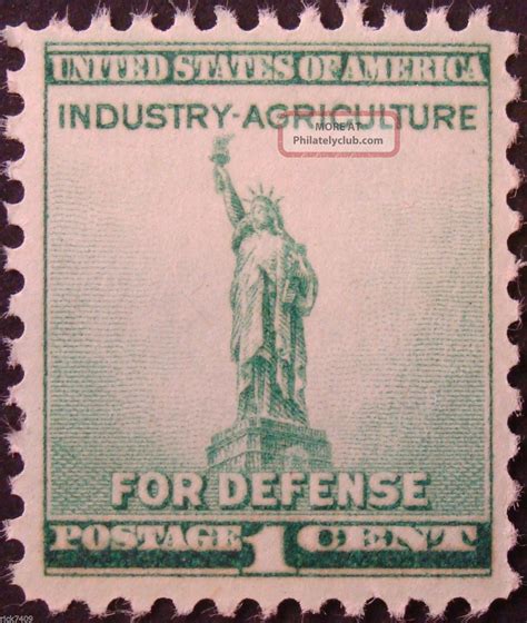 Stamp Us 1c Defense Statue Of Liberty Cat 899 Nhog