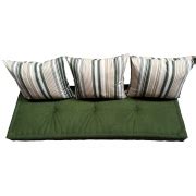 Futon Turco Verde Almofdas Listras