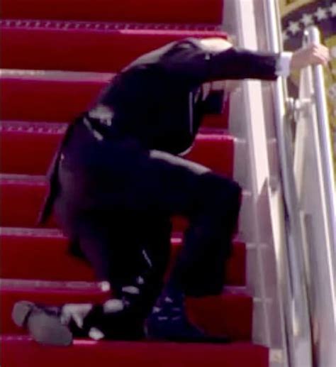 What A Trip Biden 80 Stumbles On The Air Force One Stairs Again