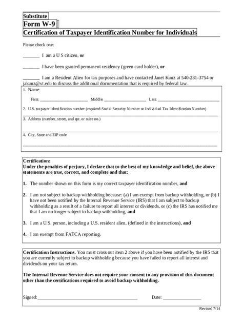 Filling Out W 9 Request For Taxpayer Identification Number Tin Doc Template Pdffiller