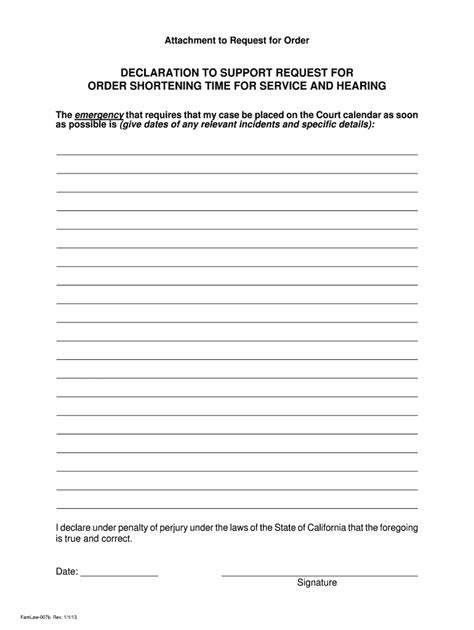 Attachment To Notice Of Motion Or Order To Show Cause Fill Out And