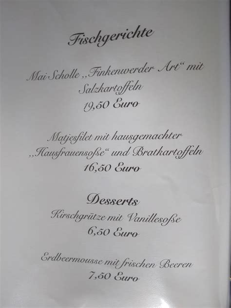 Speisekarte Von Marina Restaurant Alte Ziegelei Sundhagen