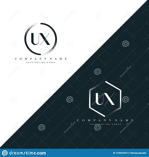 Vetor De Logotipo Inicial Do Ux De Letra Cores Ilustra O Stock