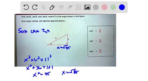 Solved Texts Find Cos Tan And Csc Where Is The Angle Shown