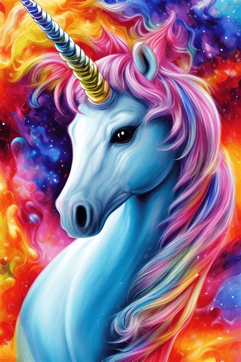 Unicorn Digital Art Creative Fabrica