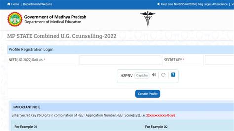 Mp Neet Ug Counselling 2022 Round 1 Registration Started At Dme