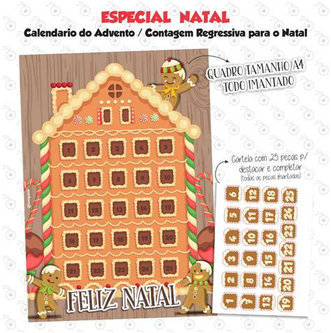 Calendario Do Advento Contagem Regressiva Biscoitos Elo