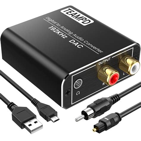 Khz Dac Converter Digital Spdif Toslink To Analog Stereo Audio