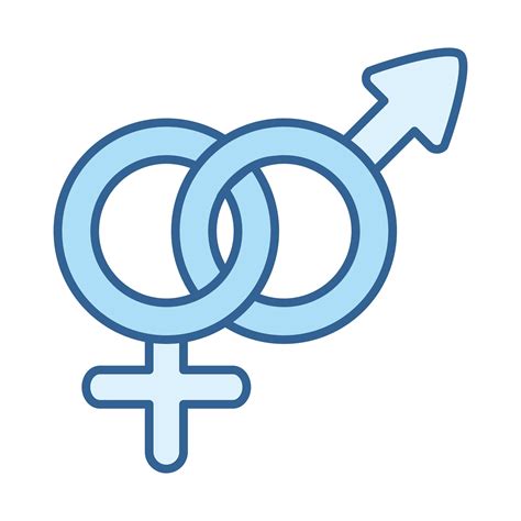 Sexual Health Gender Female And Male Together Line Fill Blue Icon