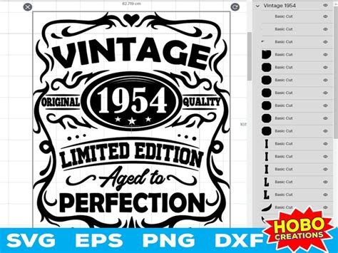 Vintage 1954 Svg 68th Birthday Aged To Perfection Svg 68 Etsy