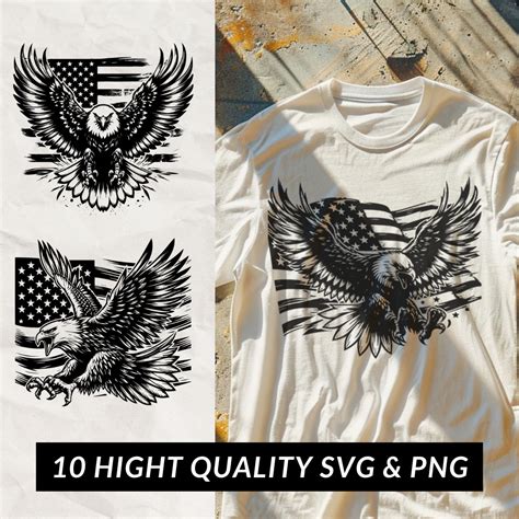 Usa Patriotic Flying Eagle Flag Svg Png Files Th Of July Digital