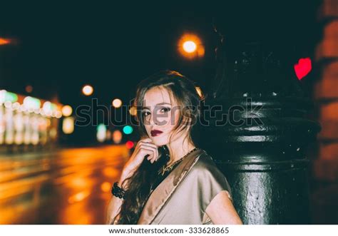 Sexy Gorgeous Brunette Girl Portrait Night Stock Photo 333628865 Shutterstock