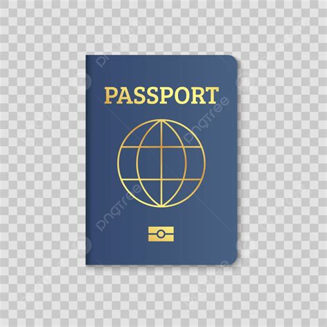 Vector Template Of Red And Blue International Passport Cover With