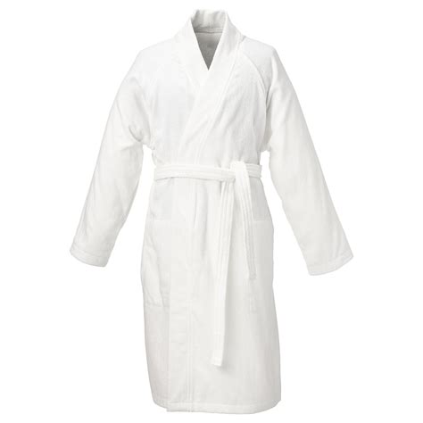 ROCKÅN bath robe, white, L/XL - IKEA