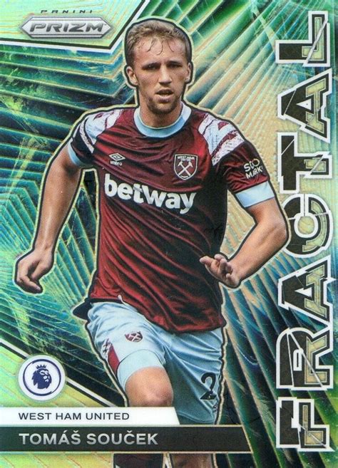 2022 23 Panini Prizm EPL TOMAS SOUCEK FRACTAL 4 SILVER PRIZM WEST HAM