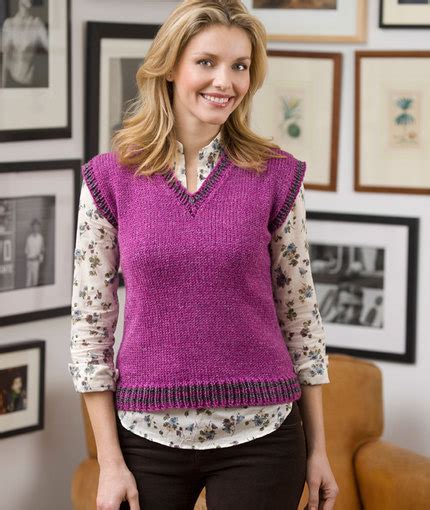 Classic Vest Free Knitting Pattern Knitting Bee