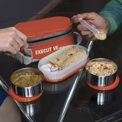 MILTON Executive 3 Containers Lunch Box - green okra mall
