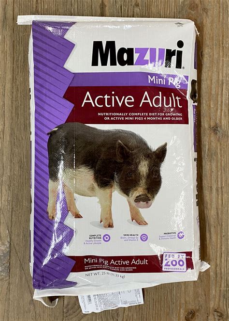 Mazuri Mini Pig Active Adult Pig Food 25 Lb