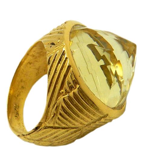 Brass Gemstone Jewelry Gold Plated Lemon Quartz Ring Buy Brass Gemstone Jewelry Gold Plated