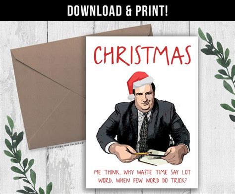 DIGITAL DOWNLOAD the Office Christmas Card Funny Christmas - Etsy