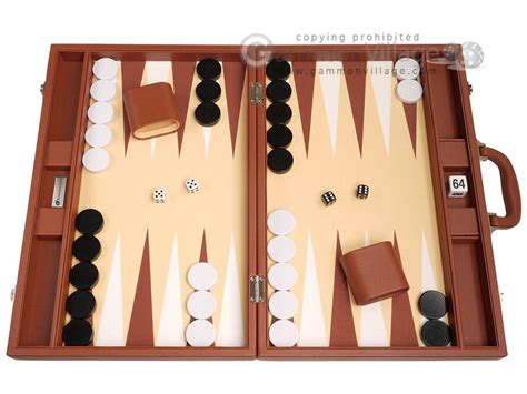 19 Inch Premium Backgammon Set By Silverman And Co Desert Brown