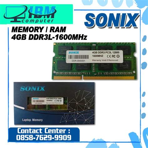 Jual SONIX RAM SoDIMM 4GB DDR3 DDR3L PC 12800 1600MHz RAM LAPTOP