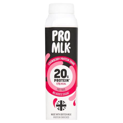 Pro Mlk Strawberry Protein Shake 330ml Tesco Groceries