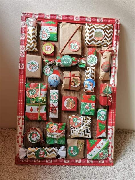 A Red And White Box Filled With Lots Of Different Types Of Christmas