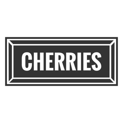 Cherries Text Label Cut Out Png And Svg Design For T Shirts