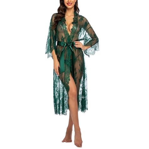 Intimates Sleepwear Long Lace Lingerie Kimono Robe Swimsuit Cover Up Poshmark