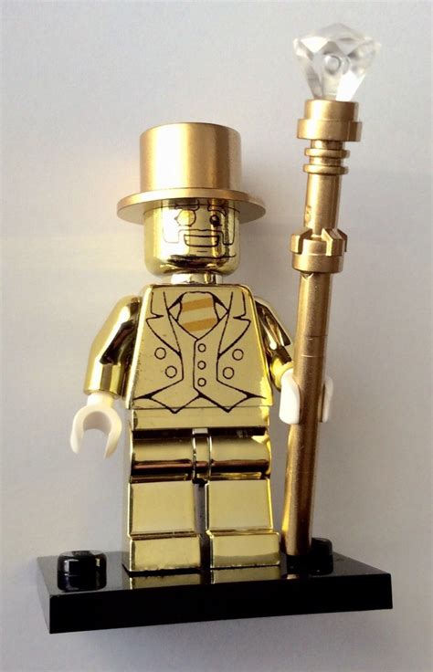 Lego Mr Gold Custom Chrome Minifigure Series 10 Mini Fig 71001