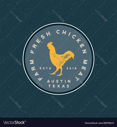 Premium Fresh Chicken Meat Label Royalty Free Vector Image