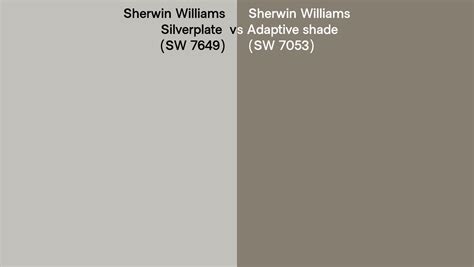 Sherwin Williams Silverplate Vs Adaptive Shade Side By Side Comparison