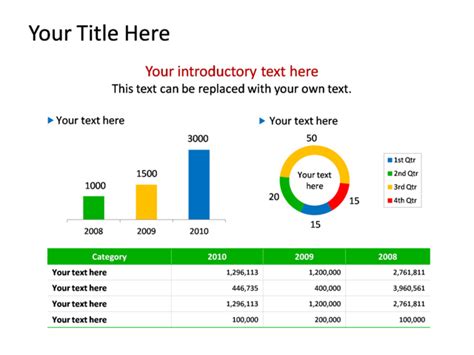 Powerpoint Slide Chart Column And Doughnut Multicolor Data Driven