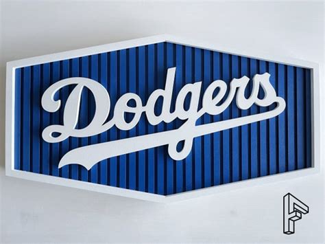 Los Angeles Dodgers Logo Wood Display Stadium Sign Etsy