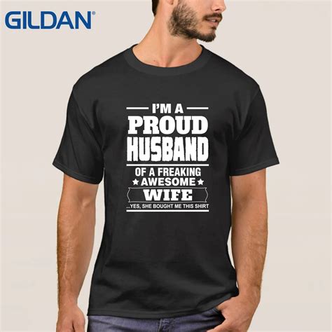 Proud Husband Of A Freaking Awesome Wife Promotion Mens Black T Shirt