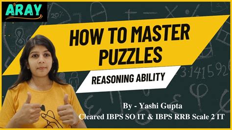 How To Master Puzzles Reasoning Ability For Ibps Sbi Nabard Rbi