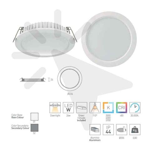 Downlight LED 24w 5000k Blanco