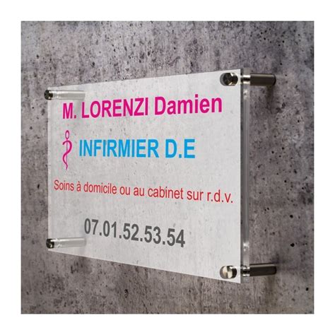 Plaque Professionnelle Plexiglas Sur Mesure Avec Vos Textes Logos Et